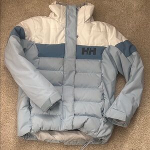 Helly Hansen Blue and White Ski Jacket